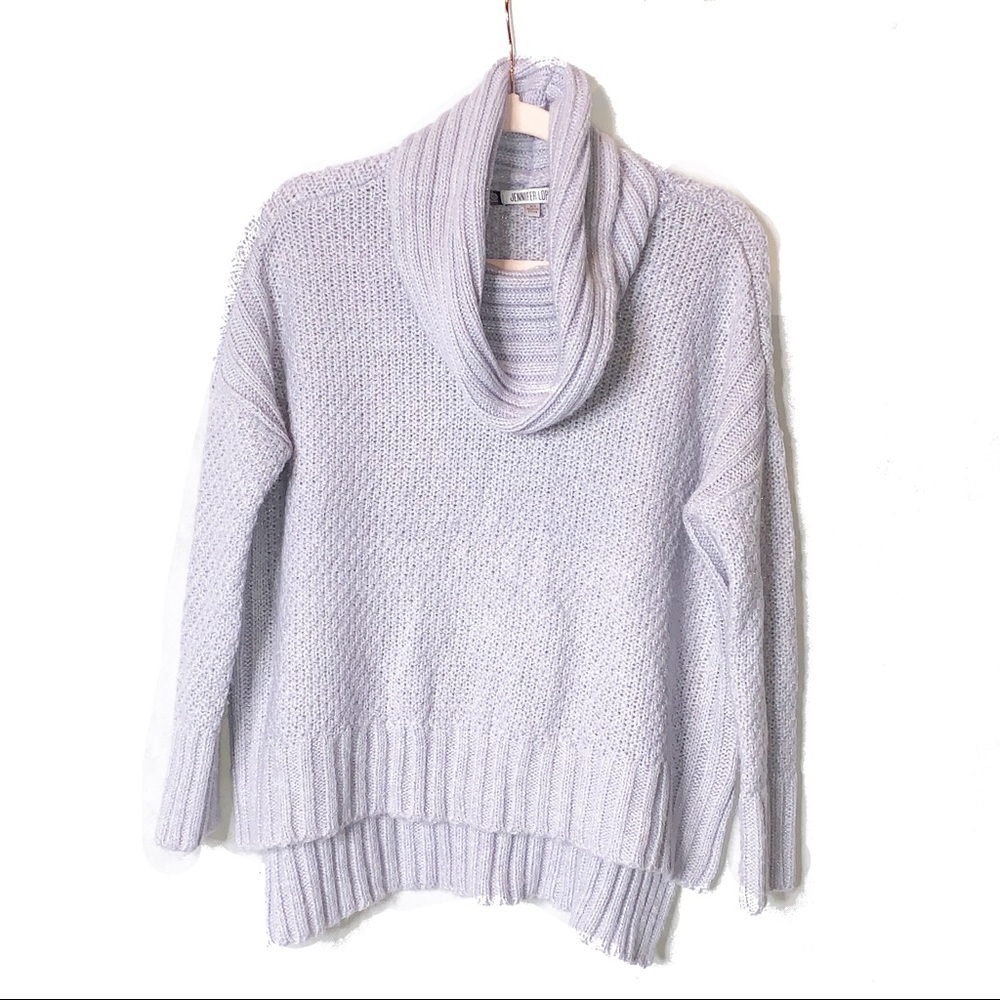 JENNIFER LOPEZ Lilac Oversized Cowl Neck Sweater